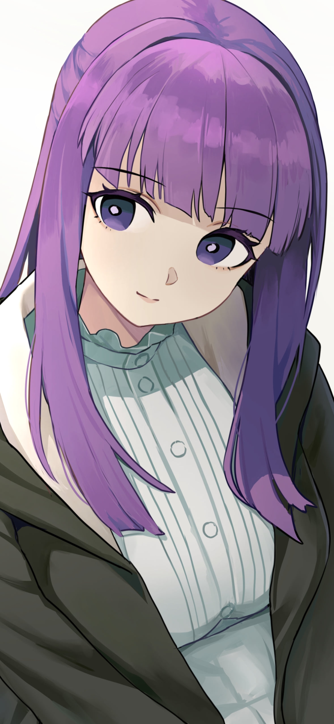 斜め上を見つめるフェルン / 葬送のフリーレンの1170 x 2532 / スマホ壁紙