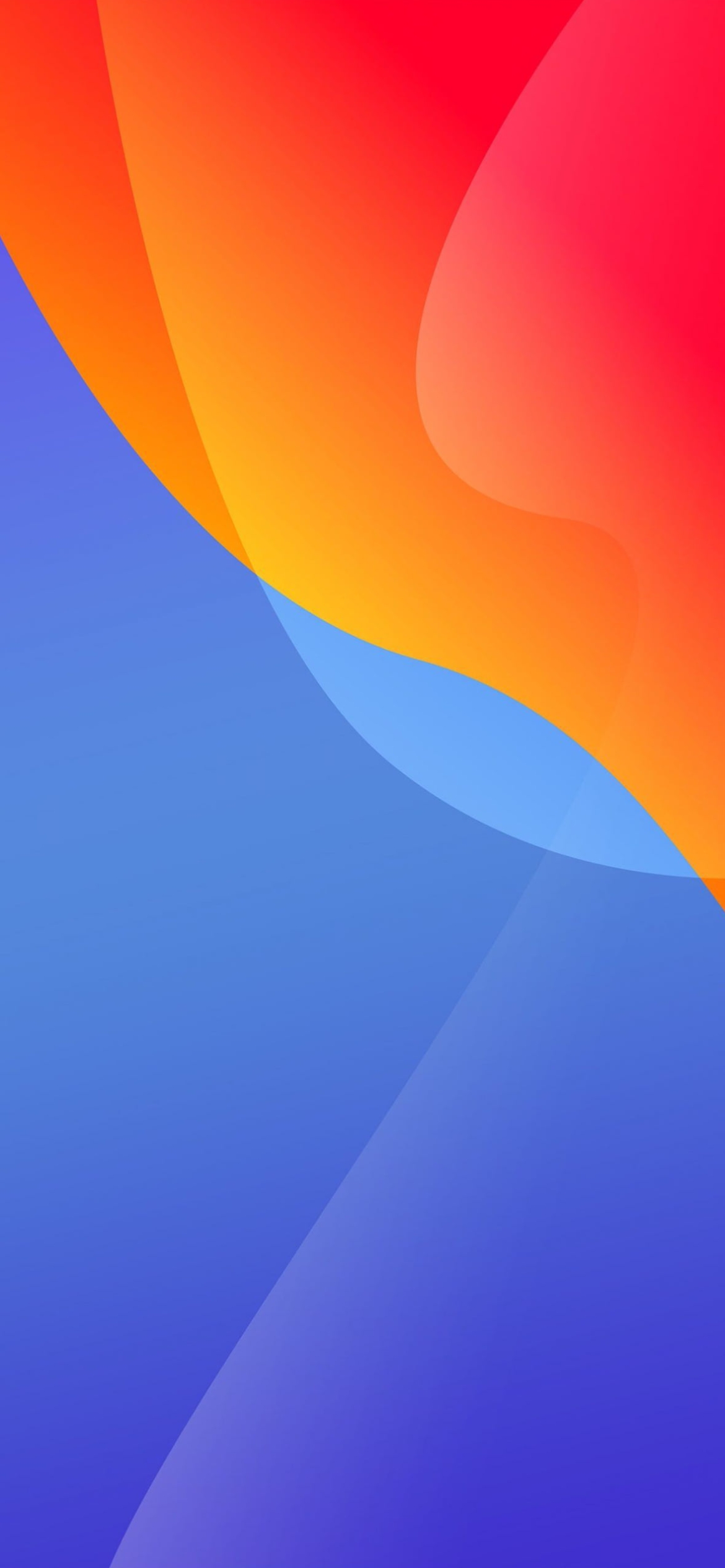 青とオレンジが交わるパターンの1170 x 2532 / スマホ壁紙