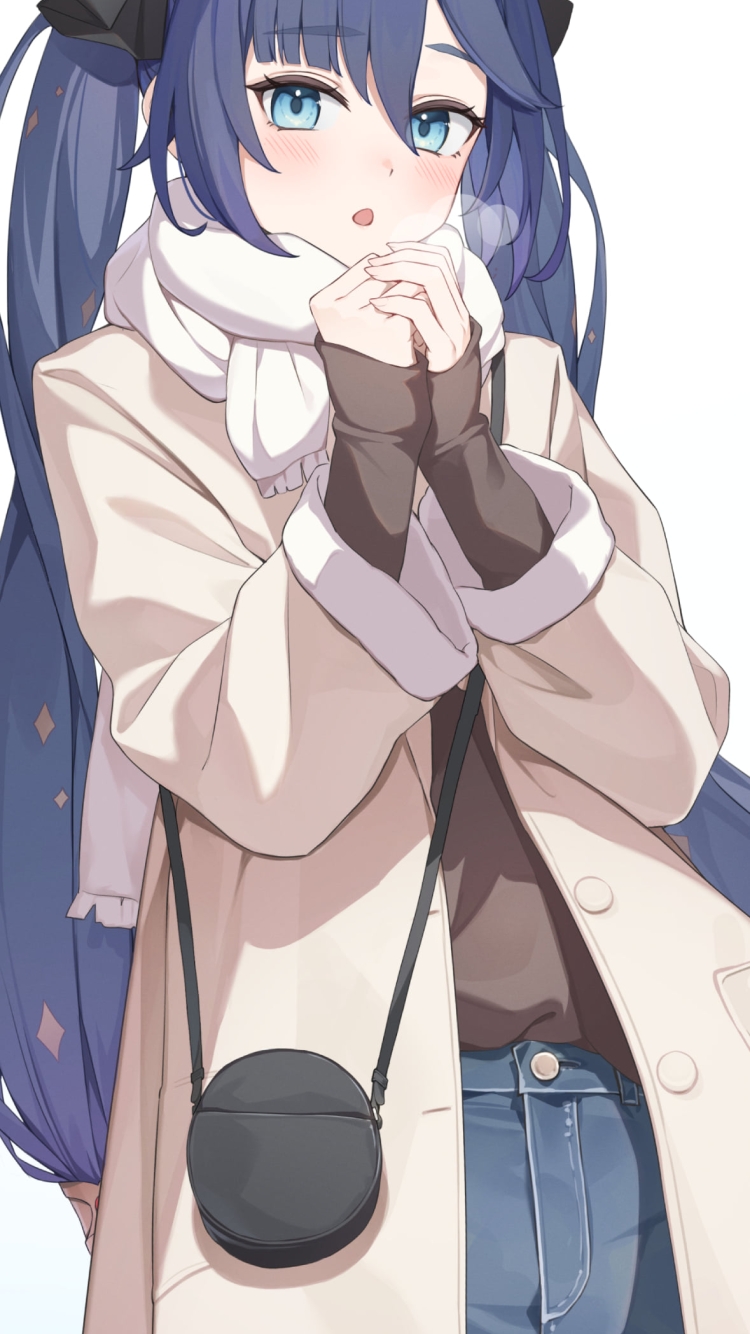 息を吐くカジュアルなファッションの可愛いモナ / 原神の750 x 1334 / スマホ壁紙