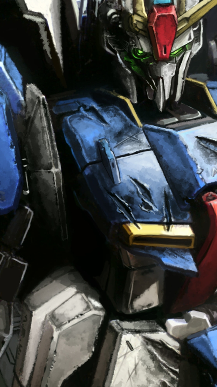 ボロボロの機動戦士Ｚガンダムの750 x 1334 / スマホ壁紙