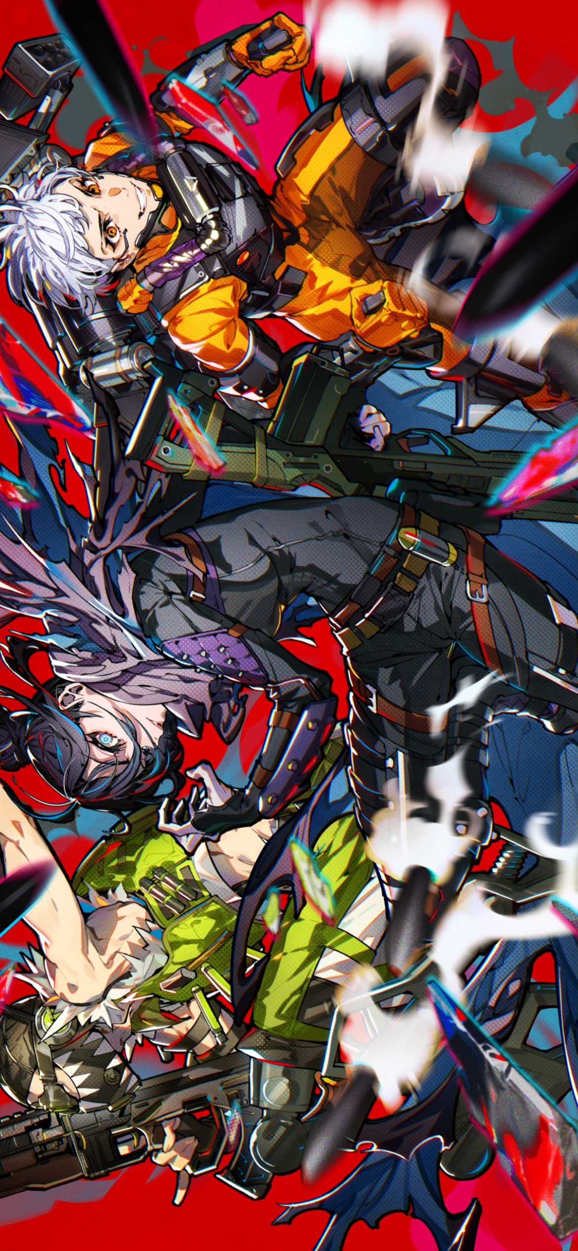 ポップなAPEX LEGENDSのイラスト / レイス / ヴァルキリー / オクタンの1170 x 2532 / スマホ壁紙