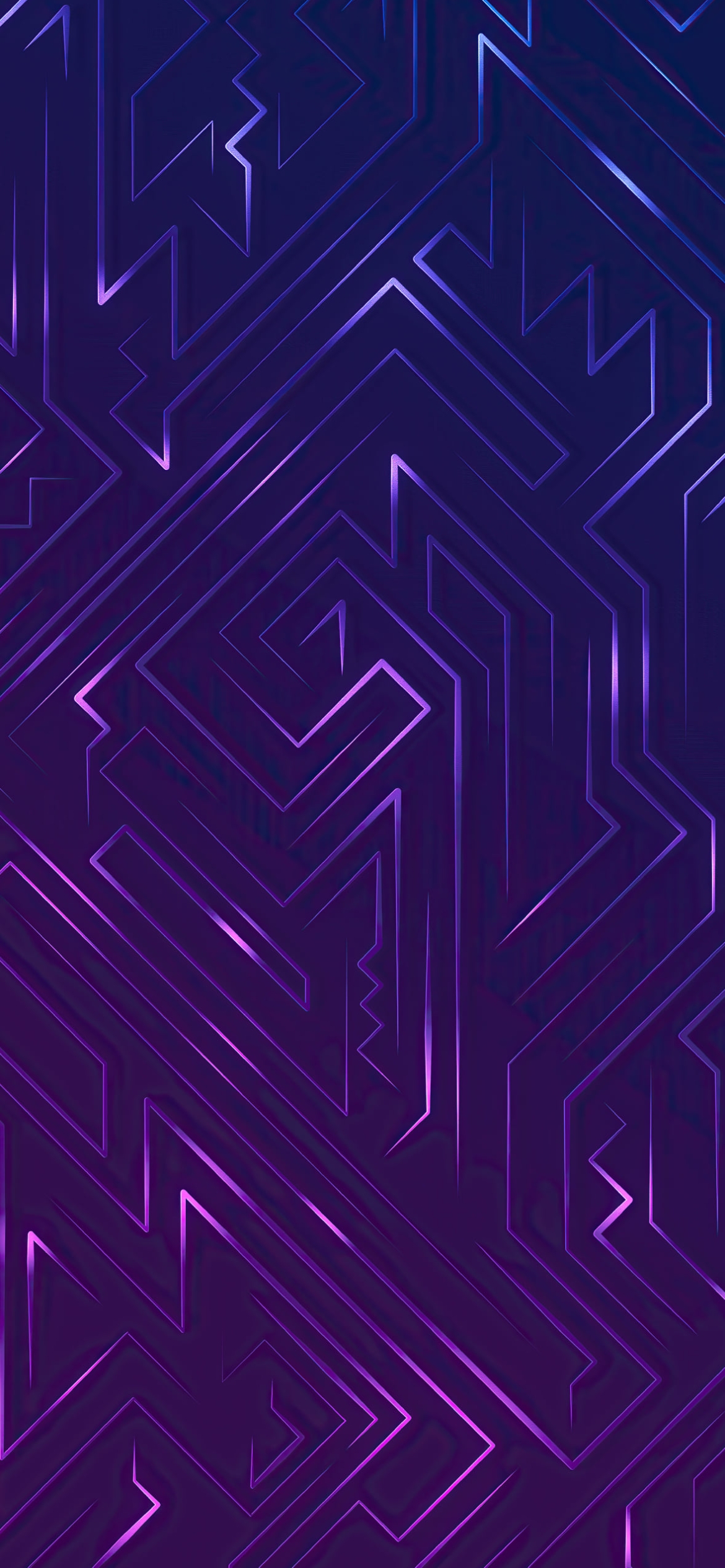 迷路のような紫の線の1170 x 2532 / スマホ壁紙