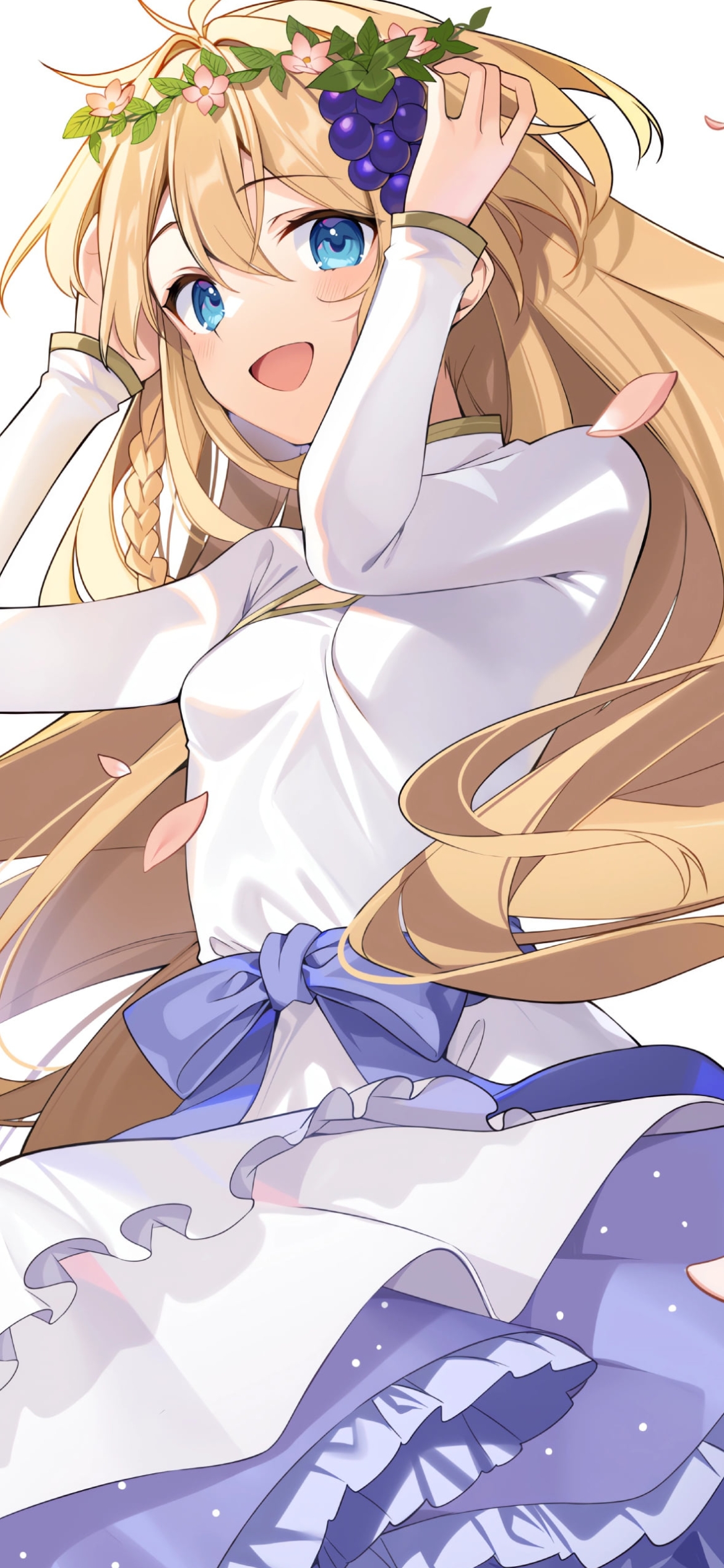髪を抑えるアイリス / このすば！の1170 x 2532 / スマホ壁紙