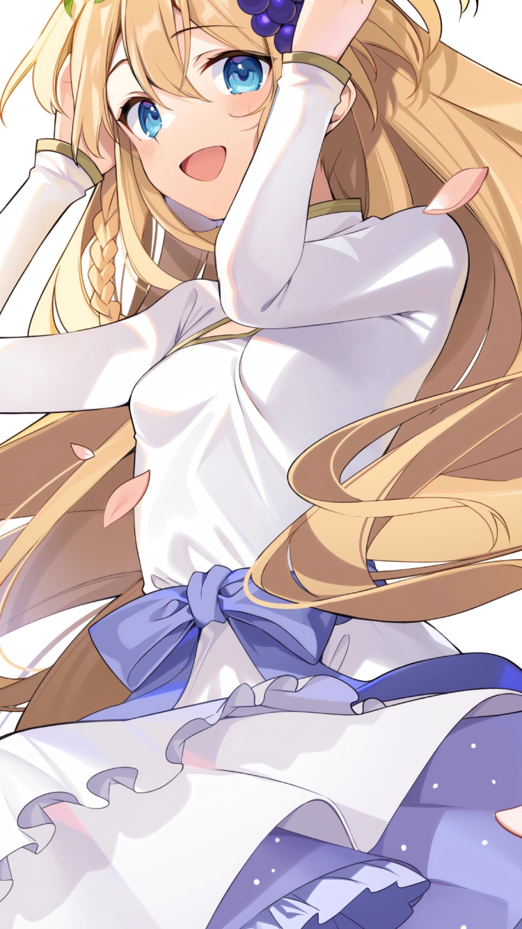髪を抑えるアイリス / このすば！の750 x 1334 / スマホ壁紙