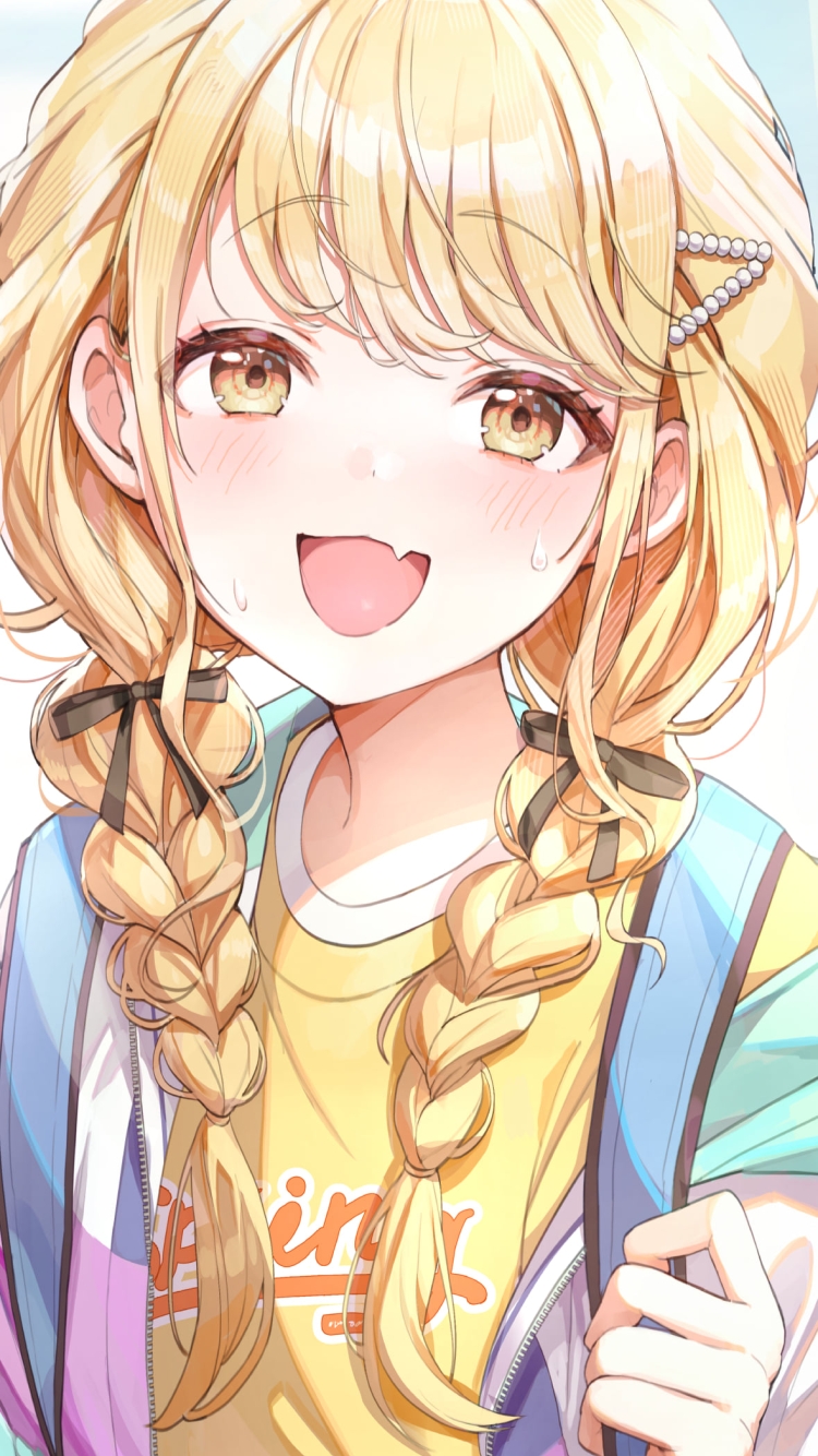 汗をかいている藤田ことね / 学園アイドルマスターの750 x 1334 / スマホ壁紙