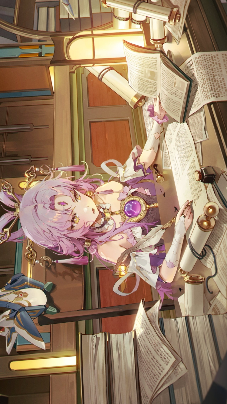 書物を読む符玄 / 崩壊:スターレイルの750 x 1334 / スマホ壁紙