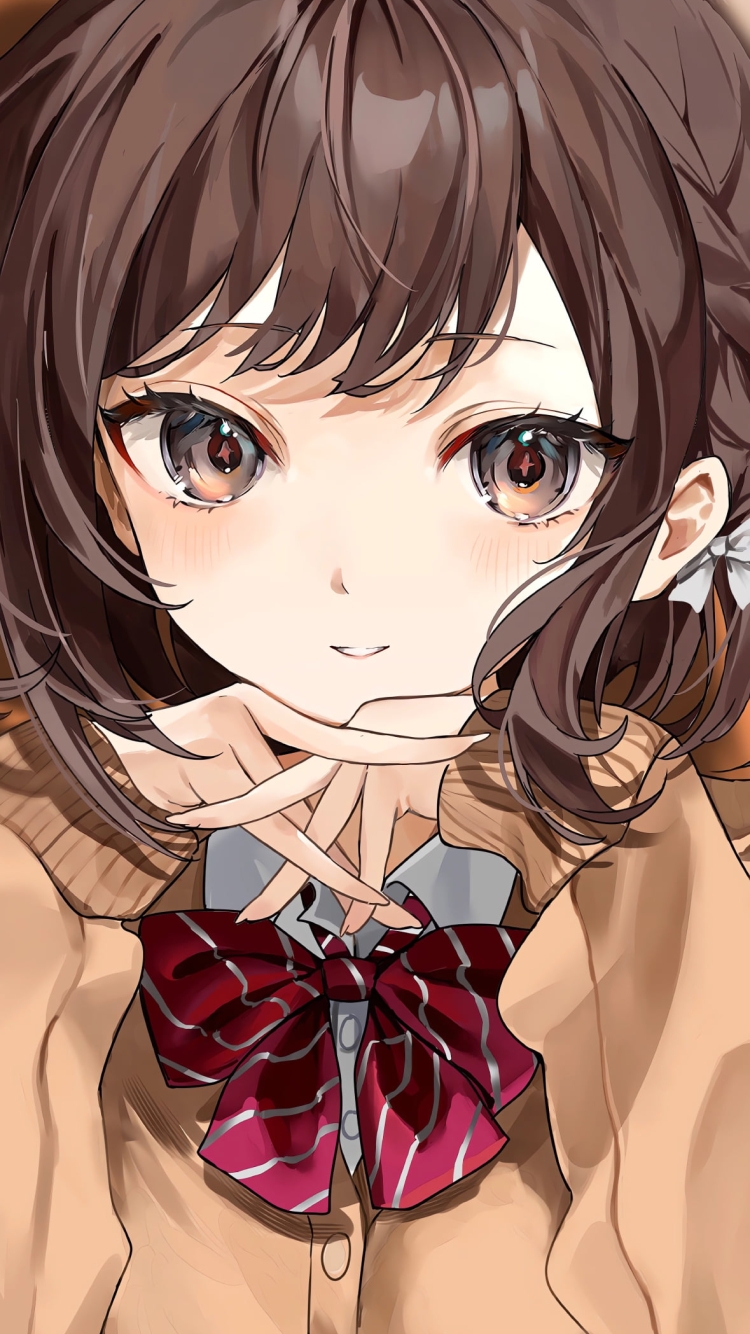 頬杖をつく東雲絵名 / プロジェクトセカイの750 x 1334 / スマホ壁紙