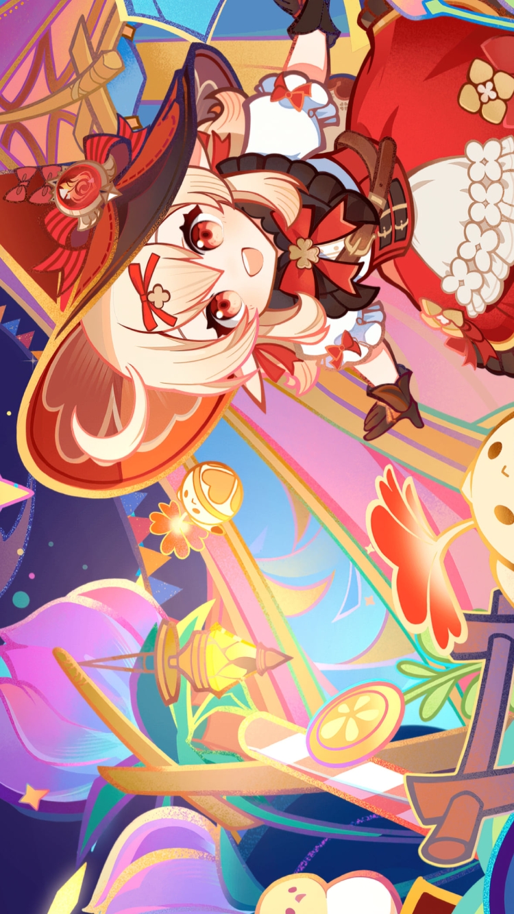 笑顔のクレー / 原神の750 x 1334 / スマホ壁紙