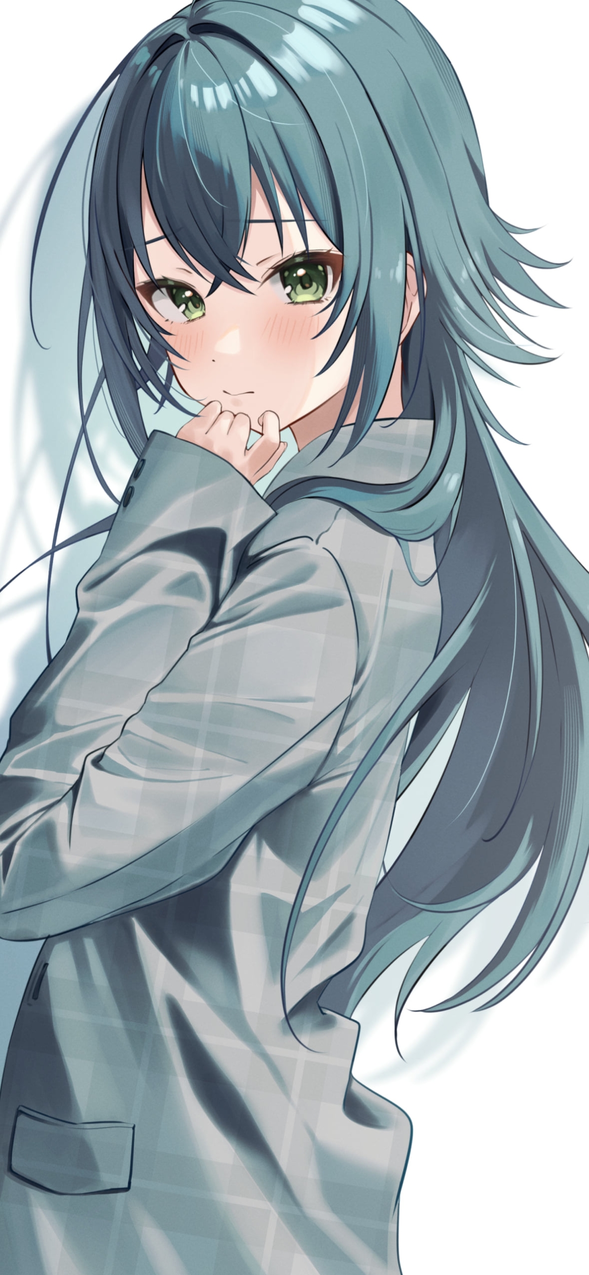 頬を赤らめてこちらを見つめる月村手毬 / 学園アイドルマスターの1170 x 2532 / スマホ壁紙