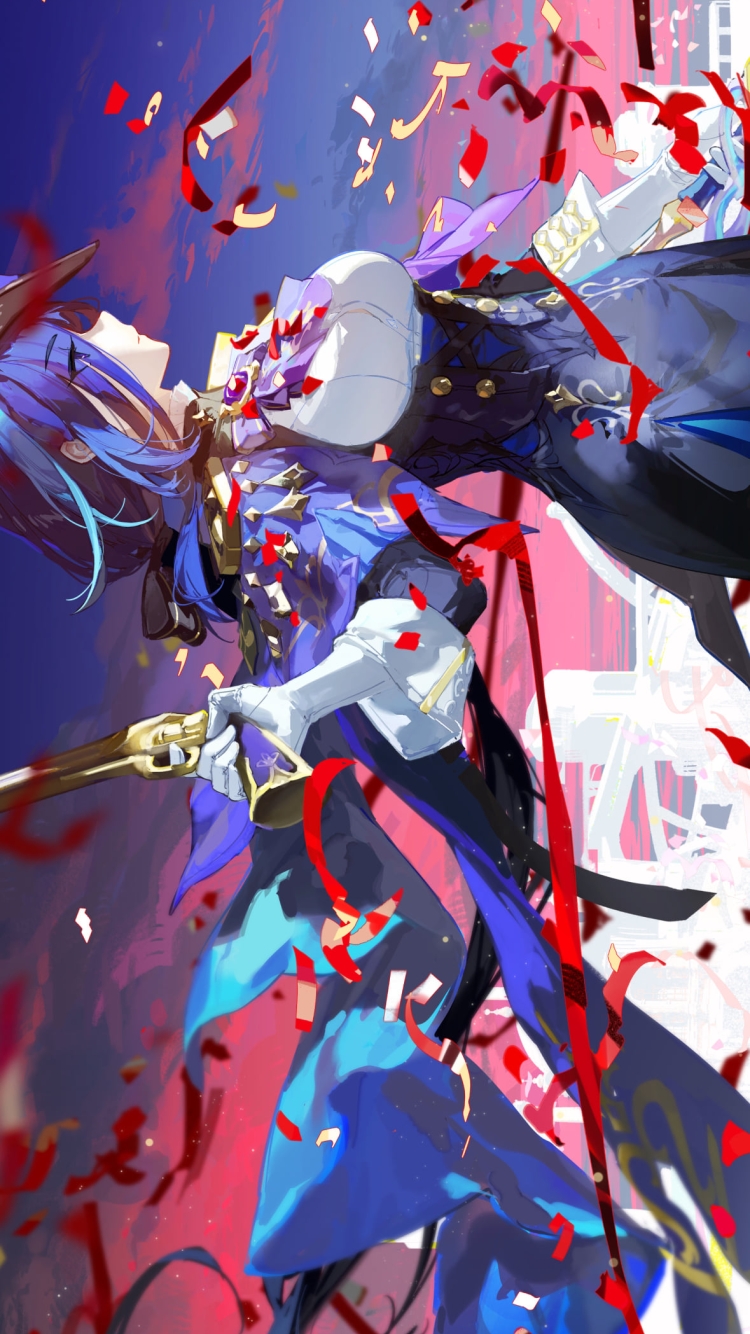 銃を持つクロリンデ / 原神の750 x 1334 / スマホ壁紙