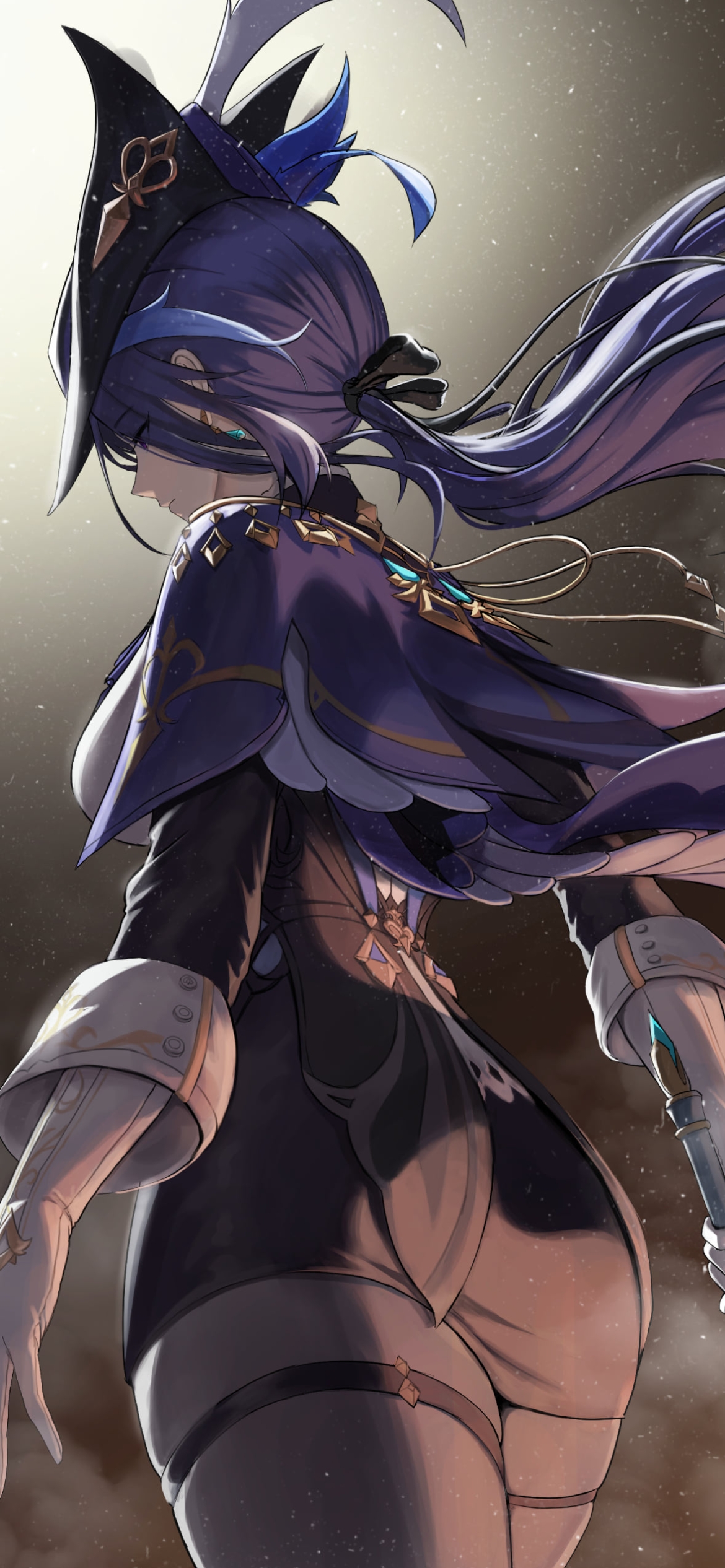 クロリンデの後ろ姿 / 原神の1170 x 2532 / スマホ壁紙