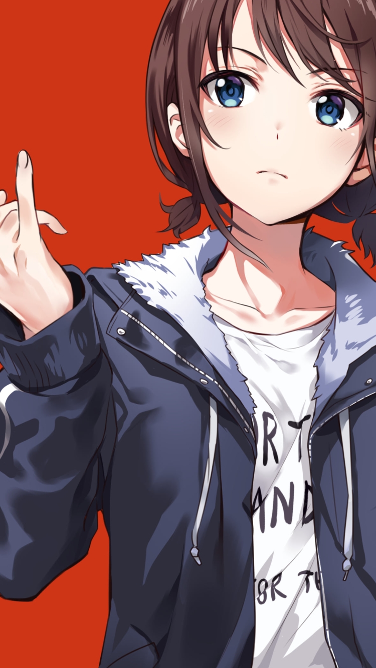 指切りげんまんする井芹仁菜 / ガールズバンドクライの750 x 1334 / スマホ壁紙