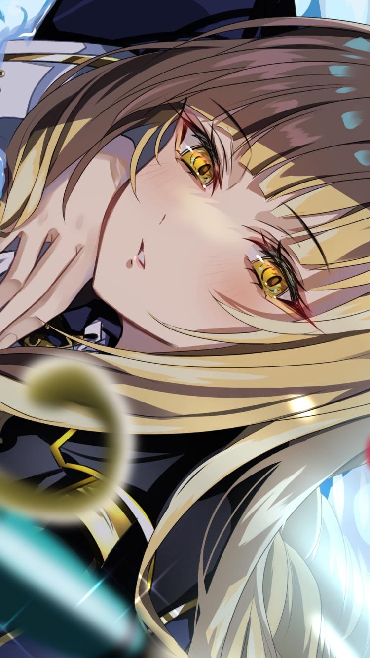 黄色い瞳でこちらを見つめるローズ・オリアナ / 陰の実力者になりたくて!の750 x 1334 / スマホ壁紙