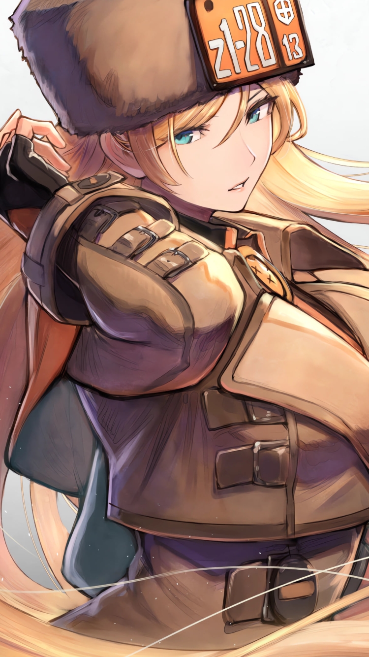 髪をかきあげるミリア=レイジ / ギルティギアの750 x 1334 / スマホ壁紙
