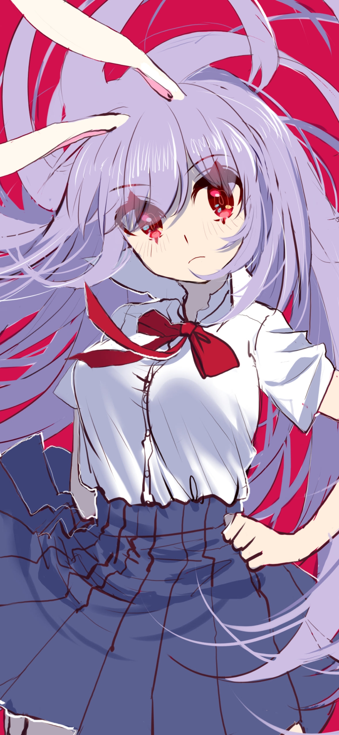 鈴仙・優曇華院・イナバ / ラフスケッチ / 東方の1170 x 2532 / スマホ壁紙