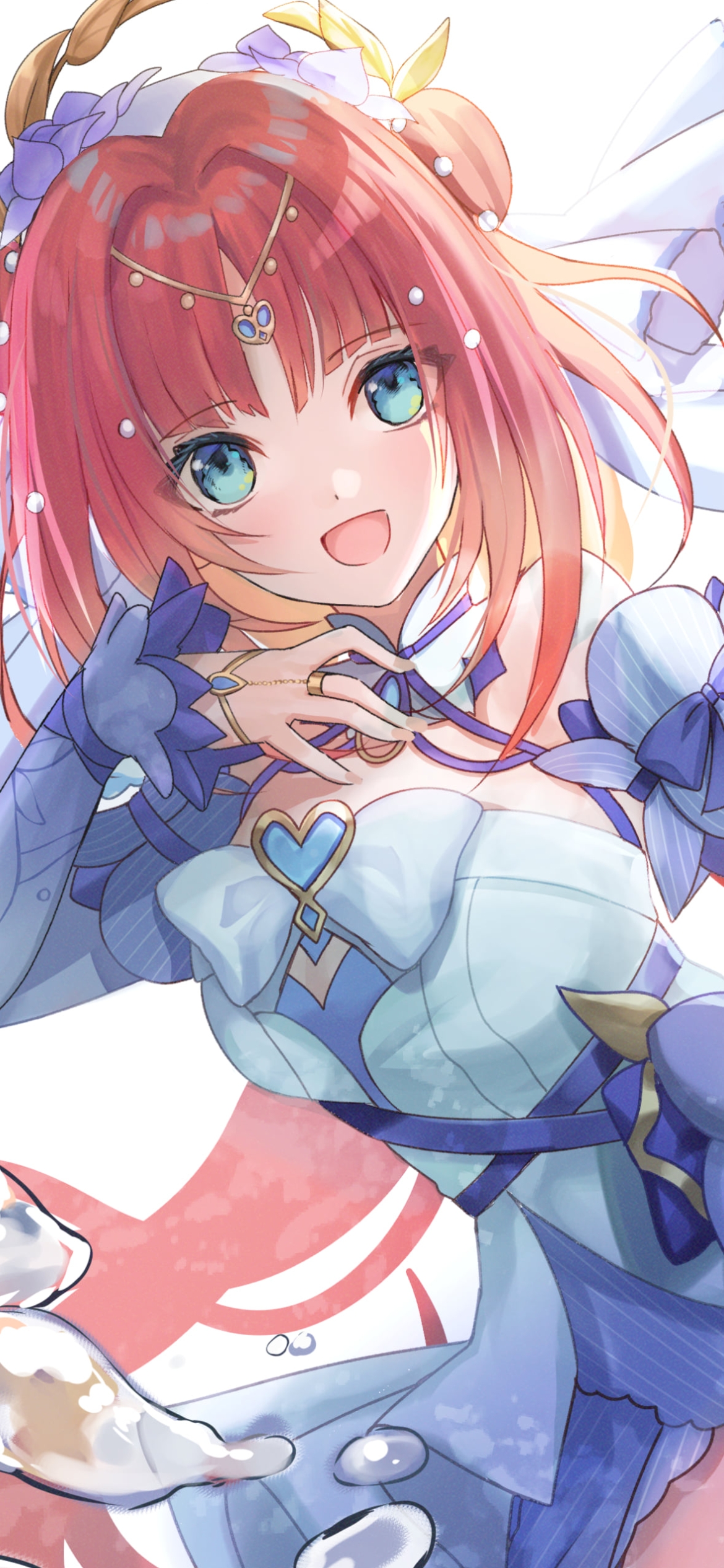 水飛沫とニィロウ / 原神の1170 x 2532 / スマホ壁紙