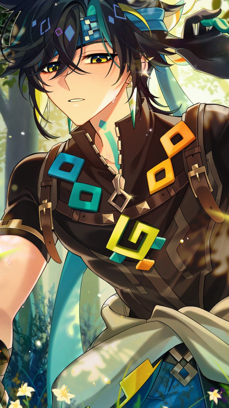 こちらを見つめるキィニチ / 原神の750 x 1334 / スマホ壁紙