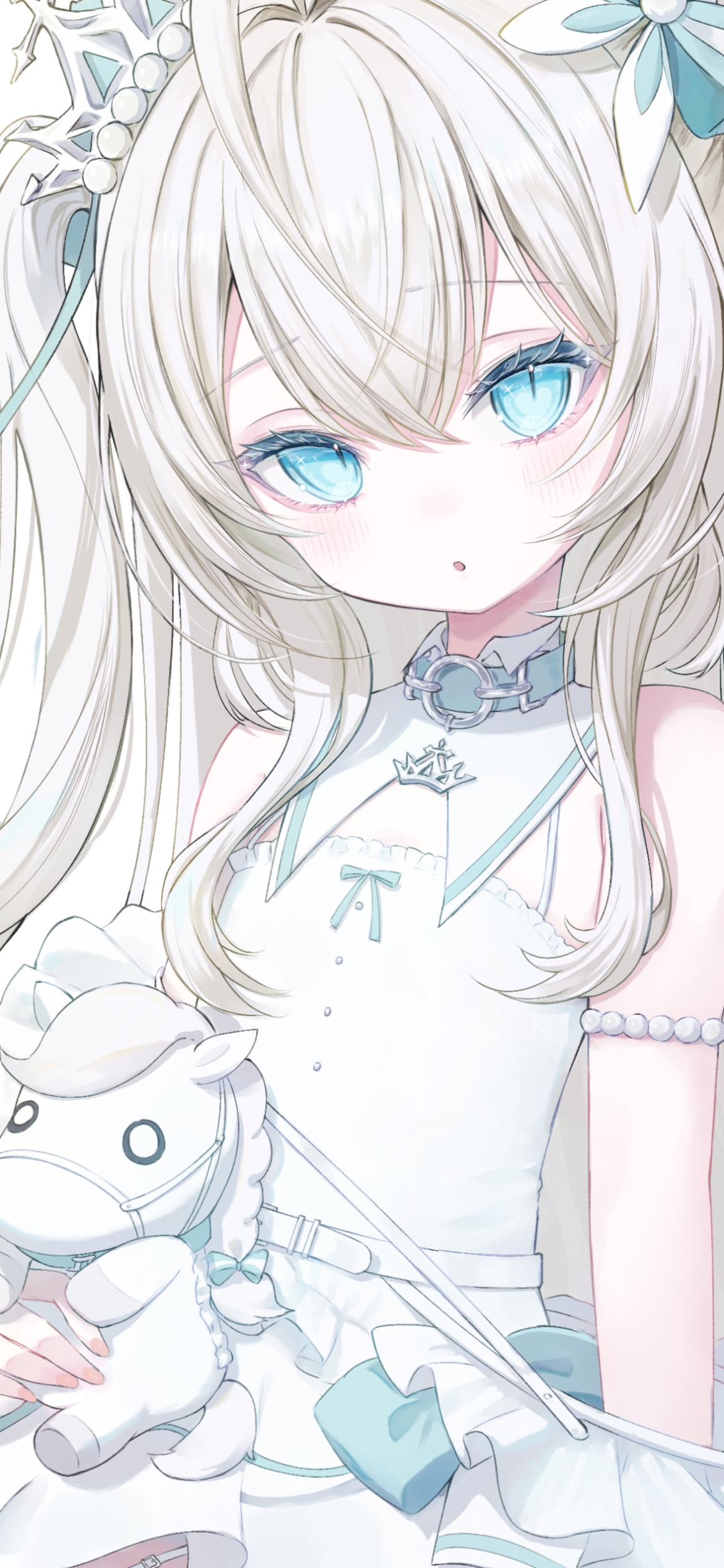 馬のぬいぐるみを持つpetr petrichor / バーチャルYouTuberの1170 x 2532 / スマホ壁紙