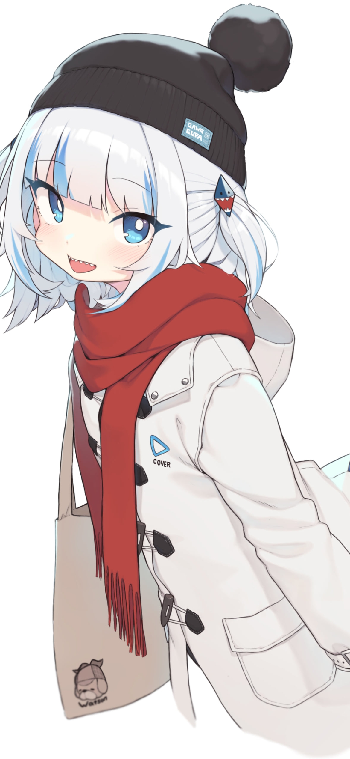 二ット帽を被るがうる・ぐら / バーチャルYouTuber / ホロライブの1170 x 2532 / スマホ壁紙
