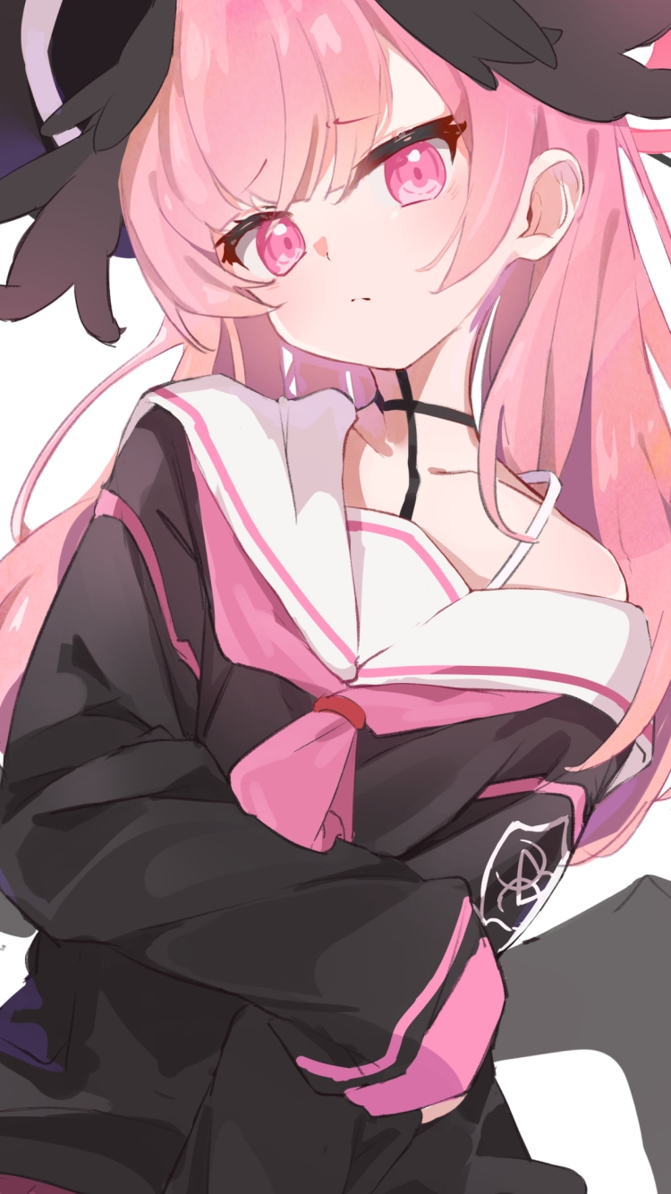 腕組みする可愛い下江コハル / ブルーアーカイブの750 x 1334 / スマホ壁紙
