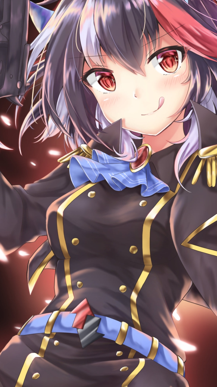 ピストルを持つ鬼人正邪 / 東方の750 x 1334 / スマホ壁紙