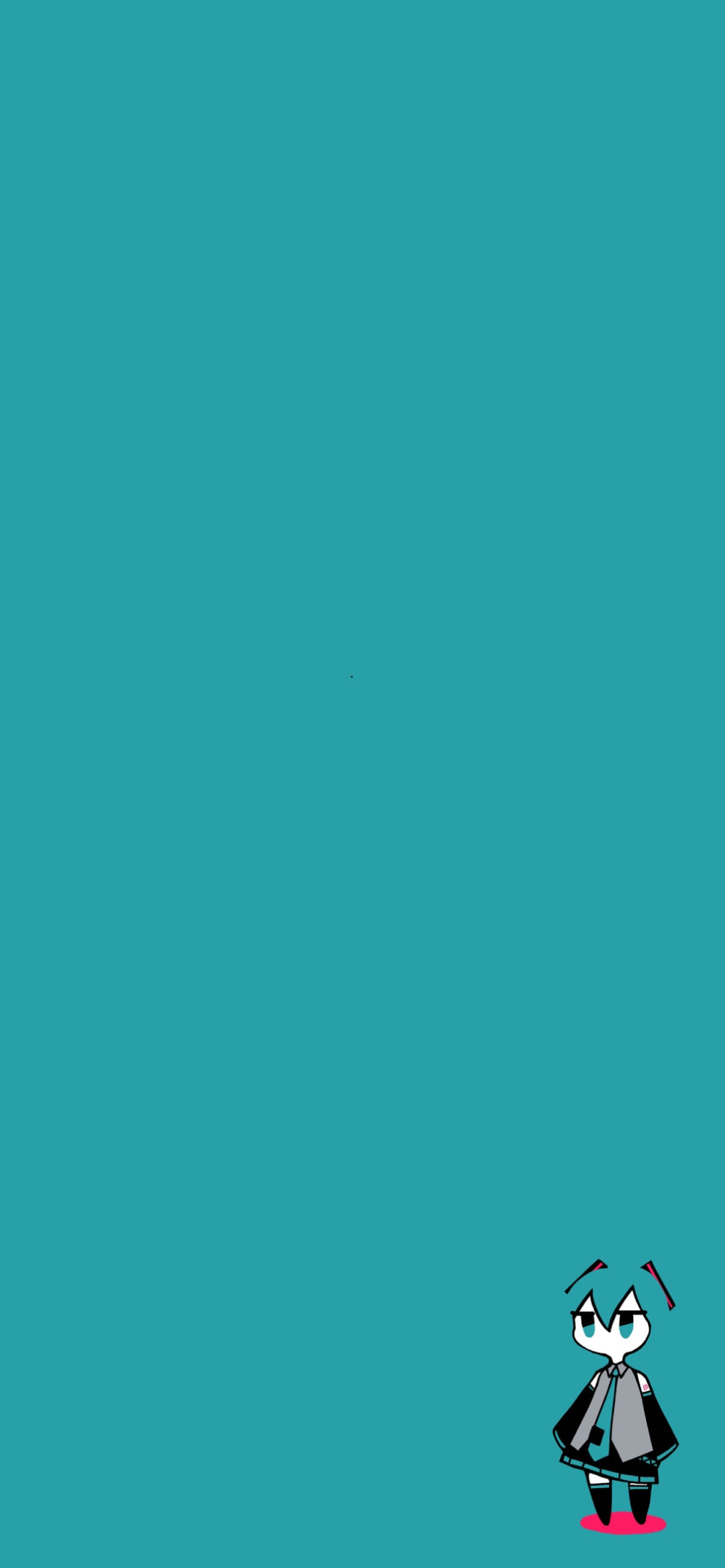 背景と同化する初音ミク / ボカロの1170 x 2532 / スマホ壁紙