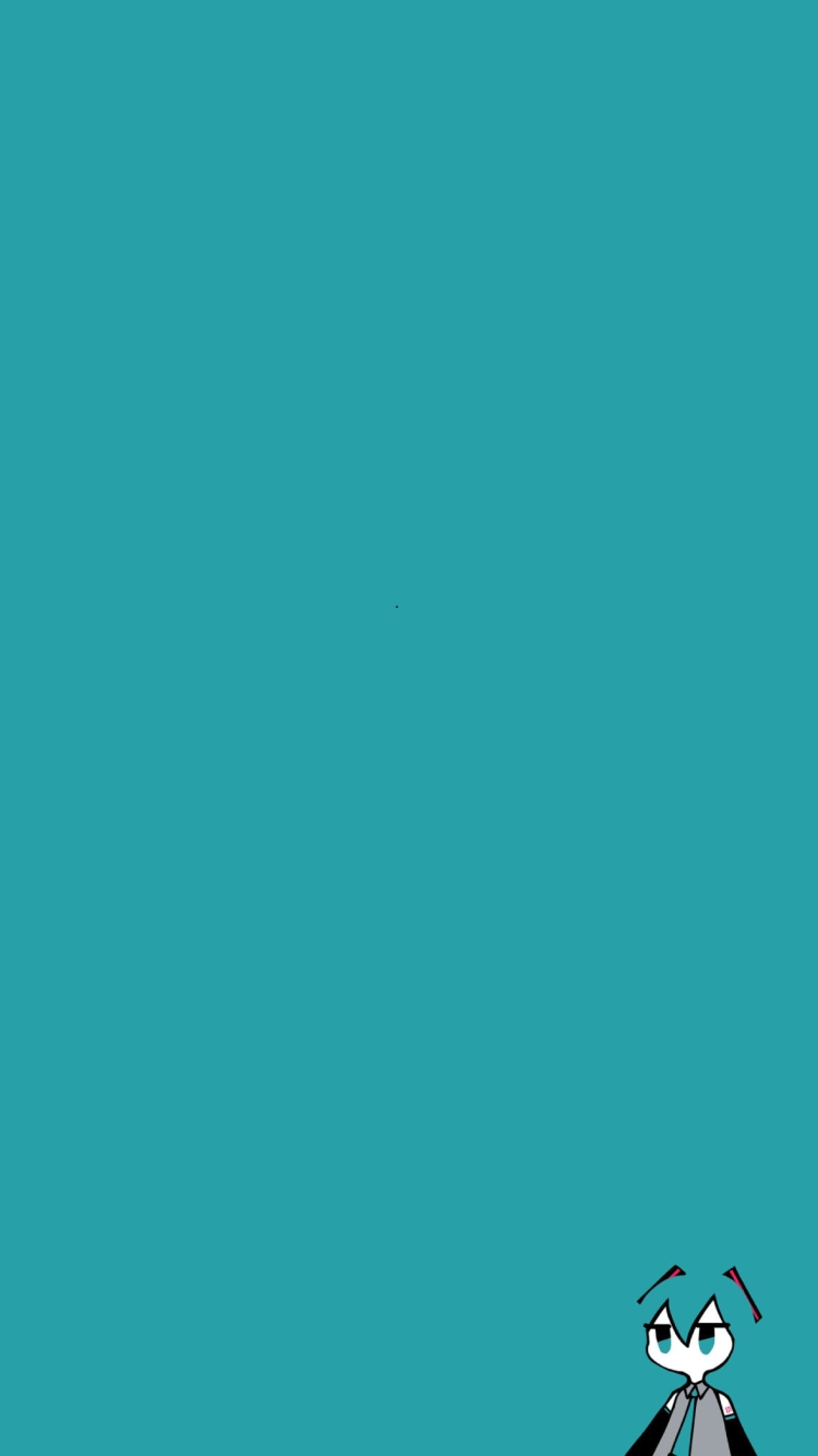背景と同化する初音ミク / ボカロの750 x 1334 / スマホ壁紙