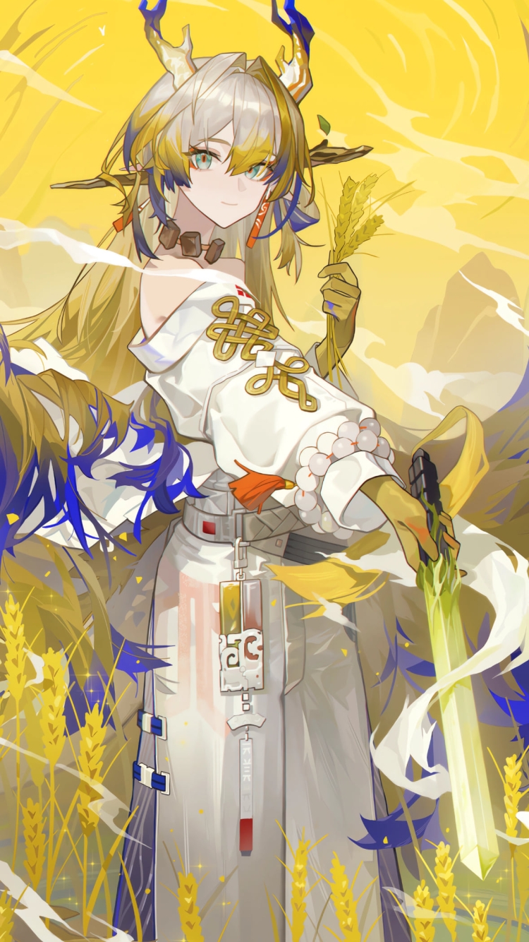 穀物を収穫するスー / アークナイツの750 x 1334 / スマホ壁紙