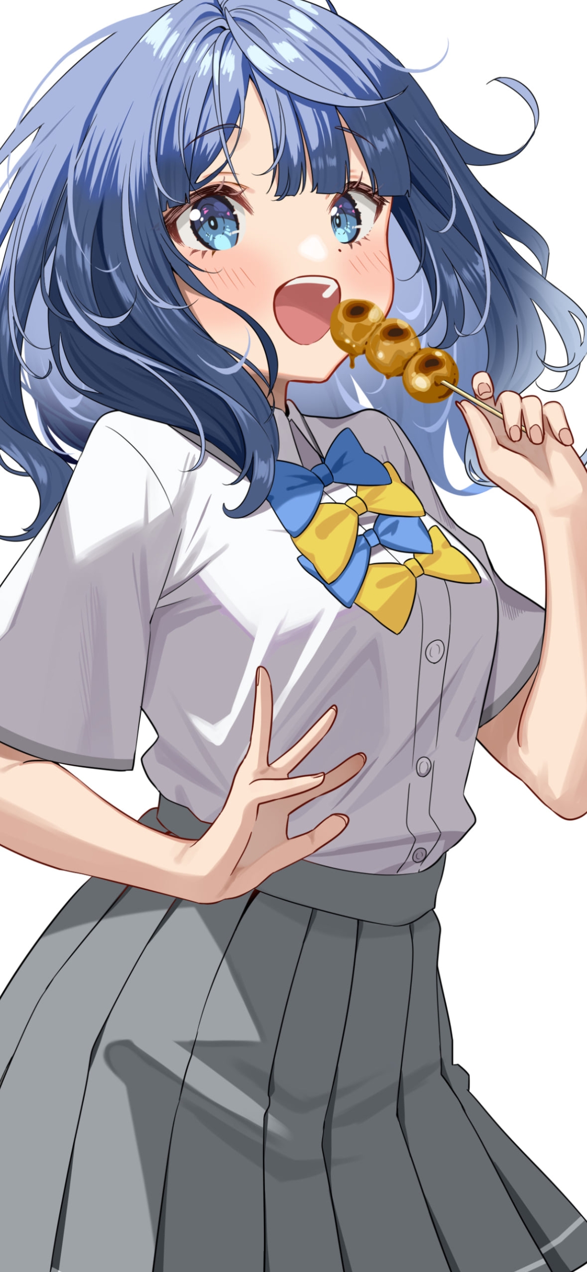 みたらし団子を食べる八奈見杏菜 / 負けヒロインが多すぎる!の1170 x 2532 / スマホ壁紙