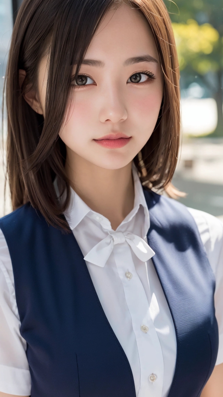 清潔感がある綺麗なOL / オフィス / 茶髪の750 x 1334 / スマホ壁紙