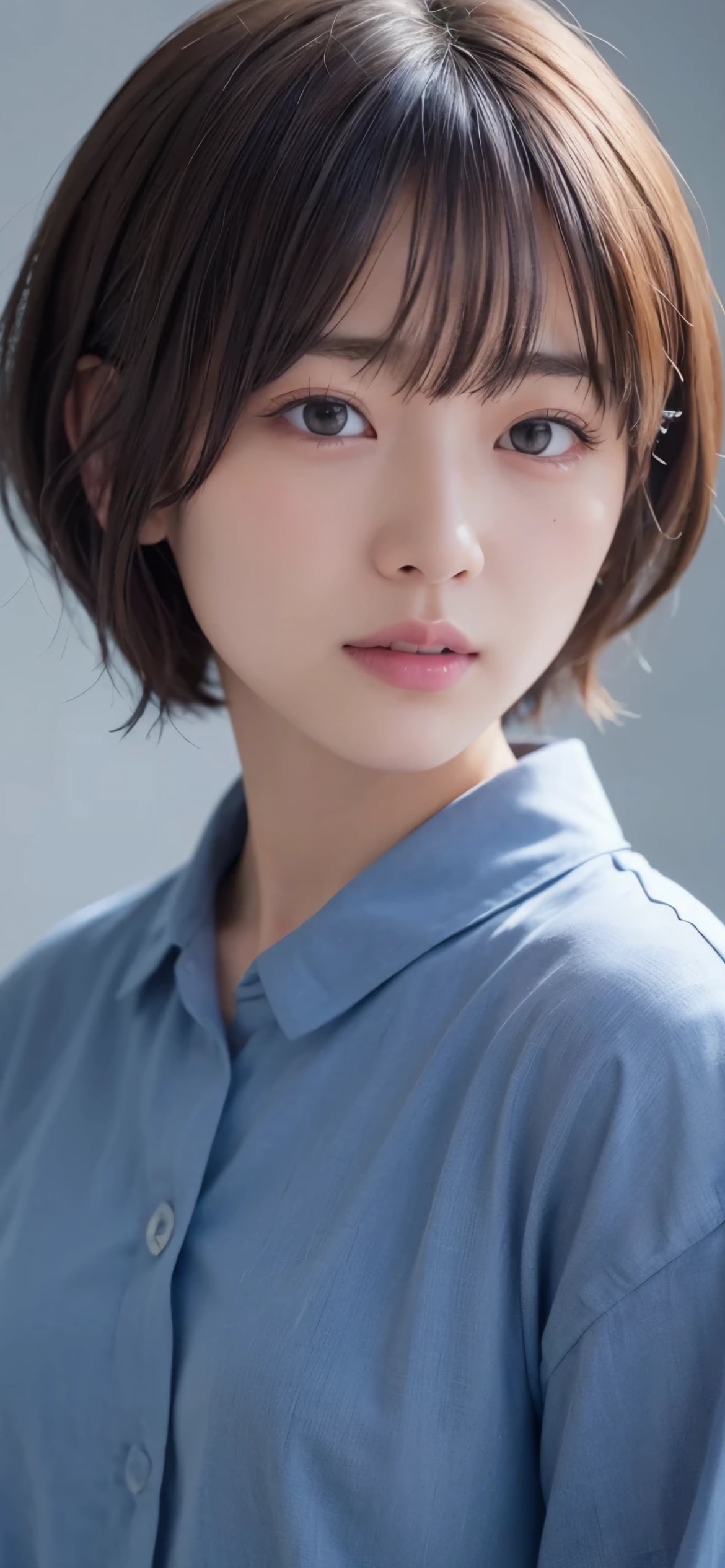 透明感のあるショートカットの女性 / 日本人 / 可愛いの1170 x 2532 / スマホ壁紙