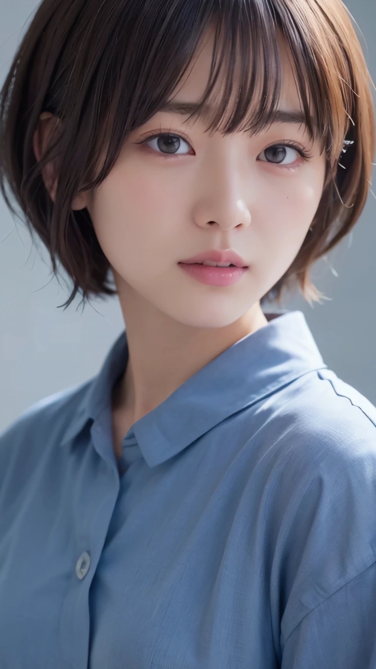 透明感のあるショートカットの女性 / 日本人 / 可愛いの750 x 1334 / スマホ壁紙
