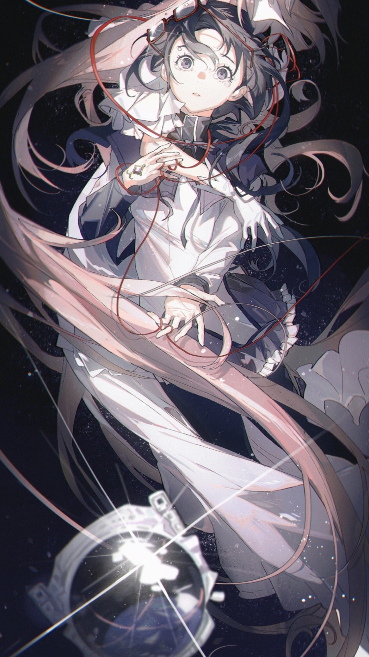 宇宙で身を寄せる暁美ほむらと鹿目まどか / アルティメットまどか / 魔法少女まどか☆マギカの750 x 1334 / スマホ壁紙