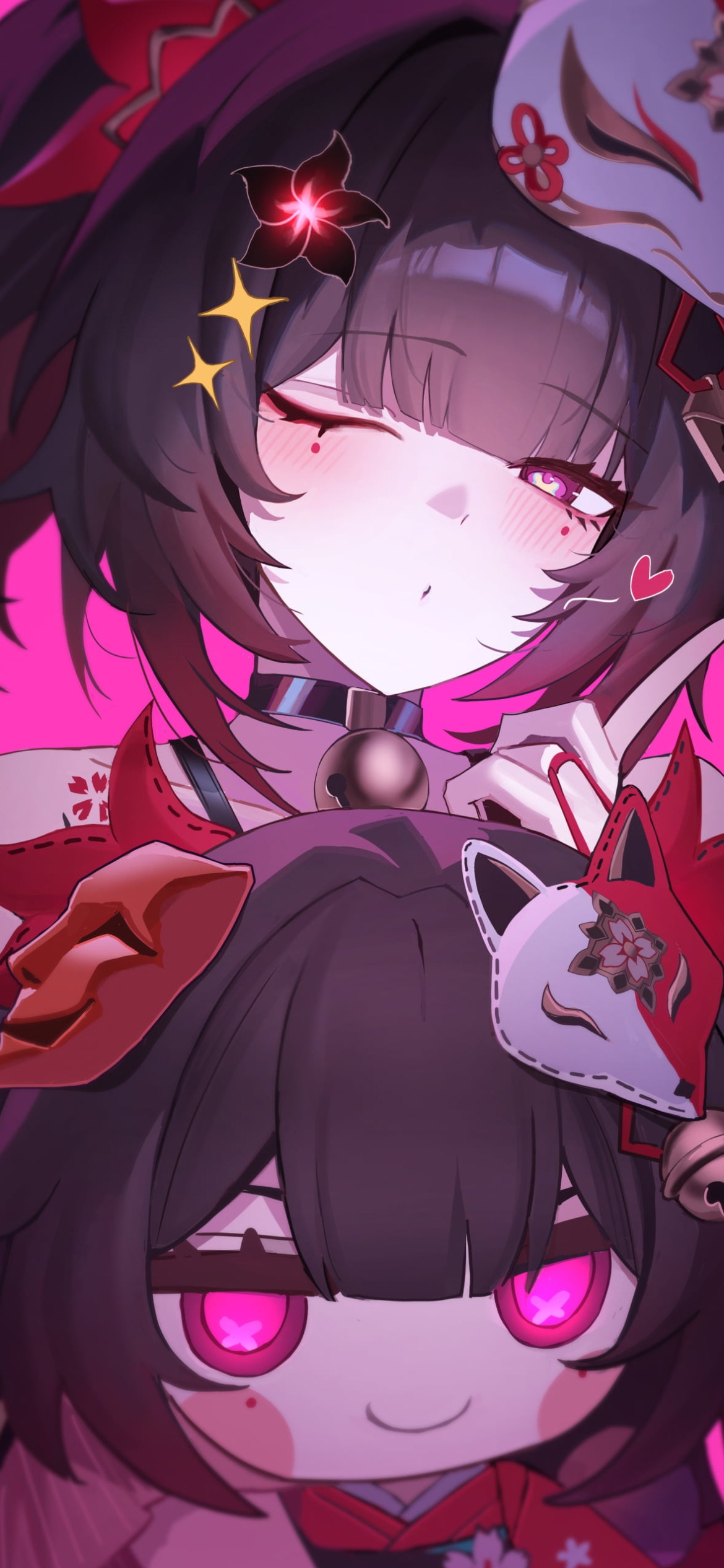 ウィンクして投げキッスをする花火 / 崩壊:スターレイルの1170 x 2532 / スマホ壁紙