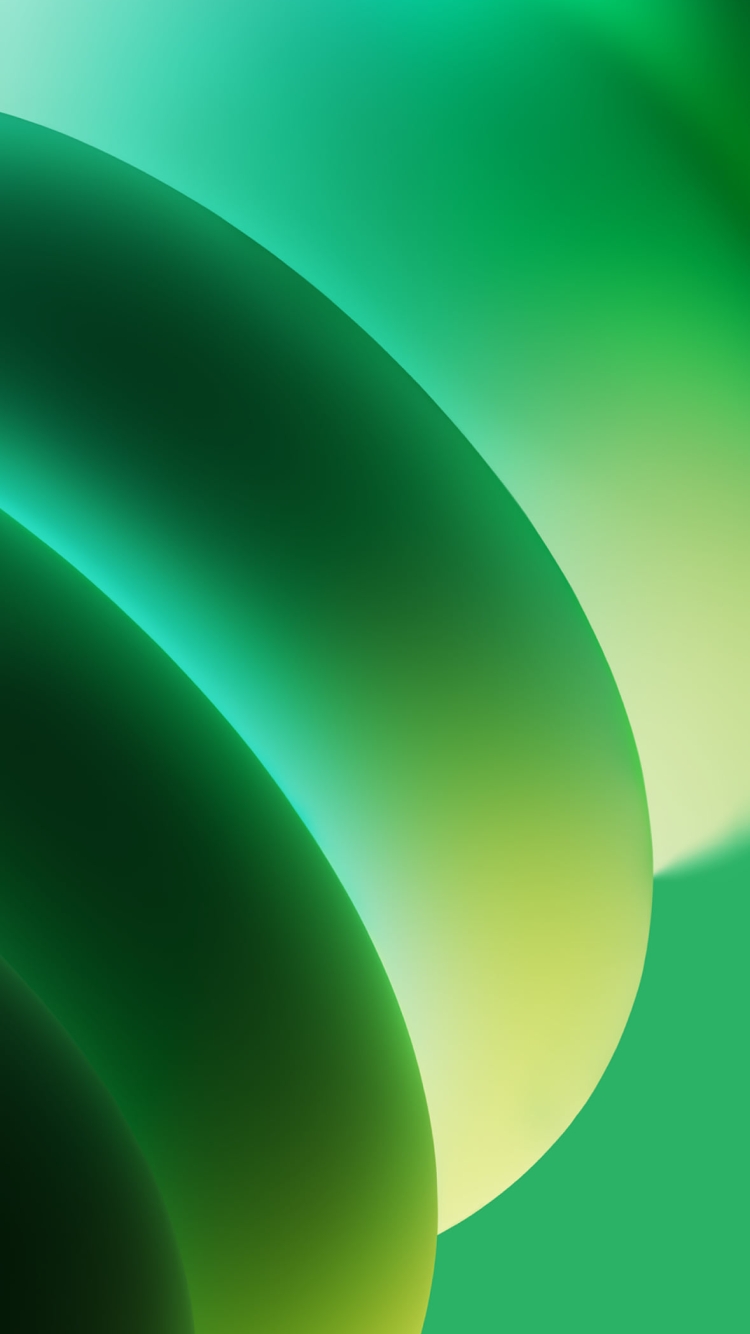 緑の光る螺旋の750 x 1334 / スマホ壁紙