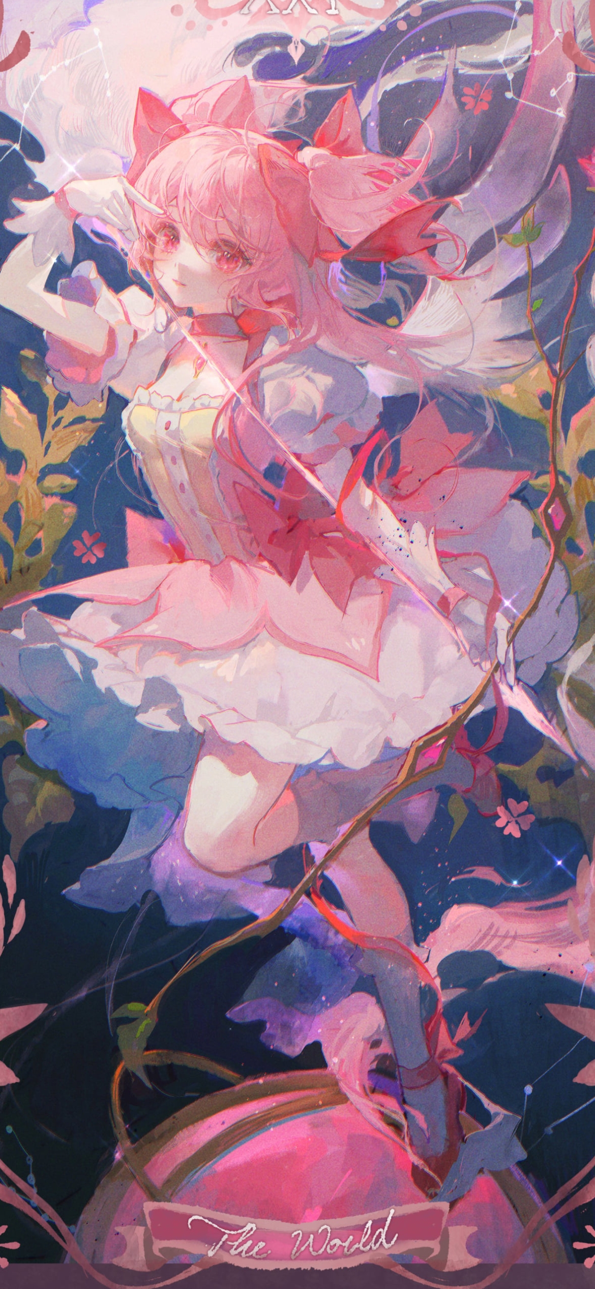 ピンクの槍を持つ鹿目まどか / 魔法少女まどか☆マギカの1170 x 2532 / スマホ壁紙