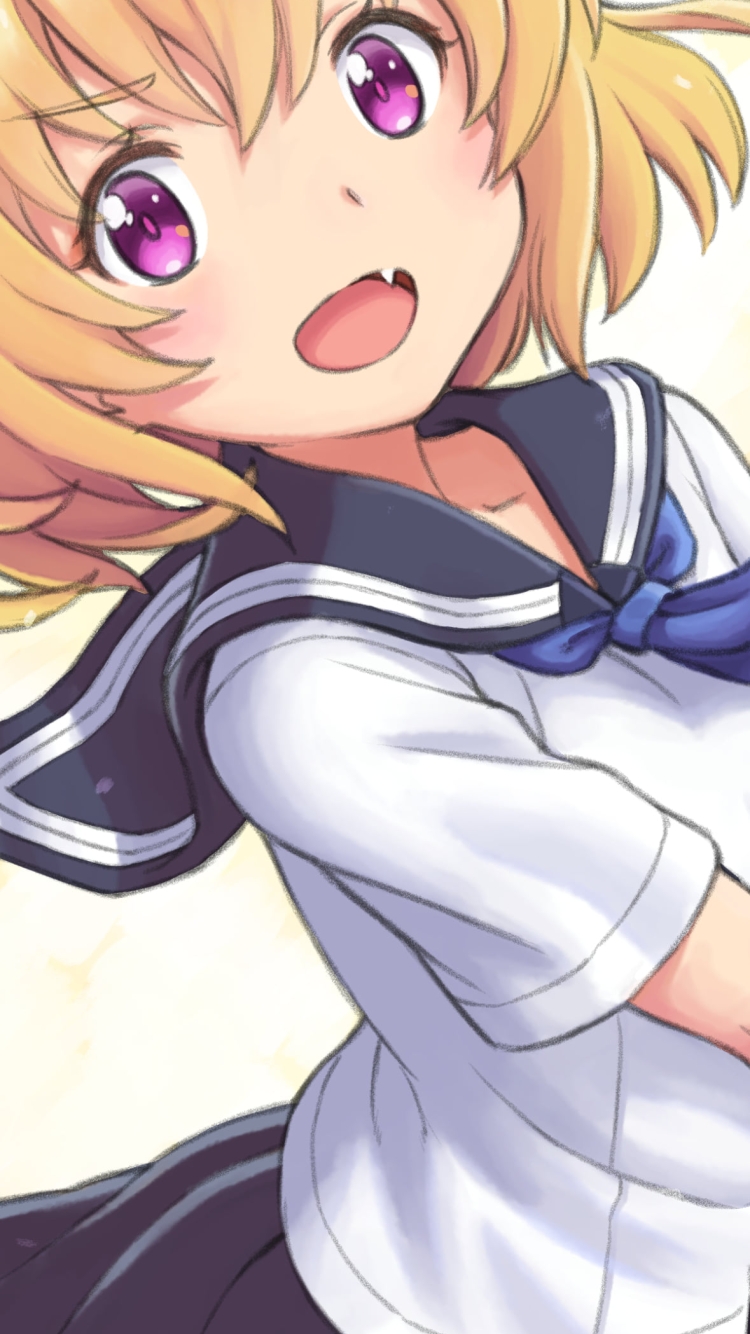セーラー服を着た北条沙都子 / ひぐらしのなく頃にの750 x 1334 / スマホ壁紙