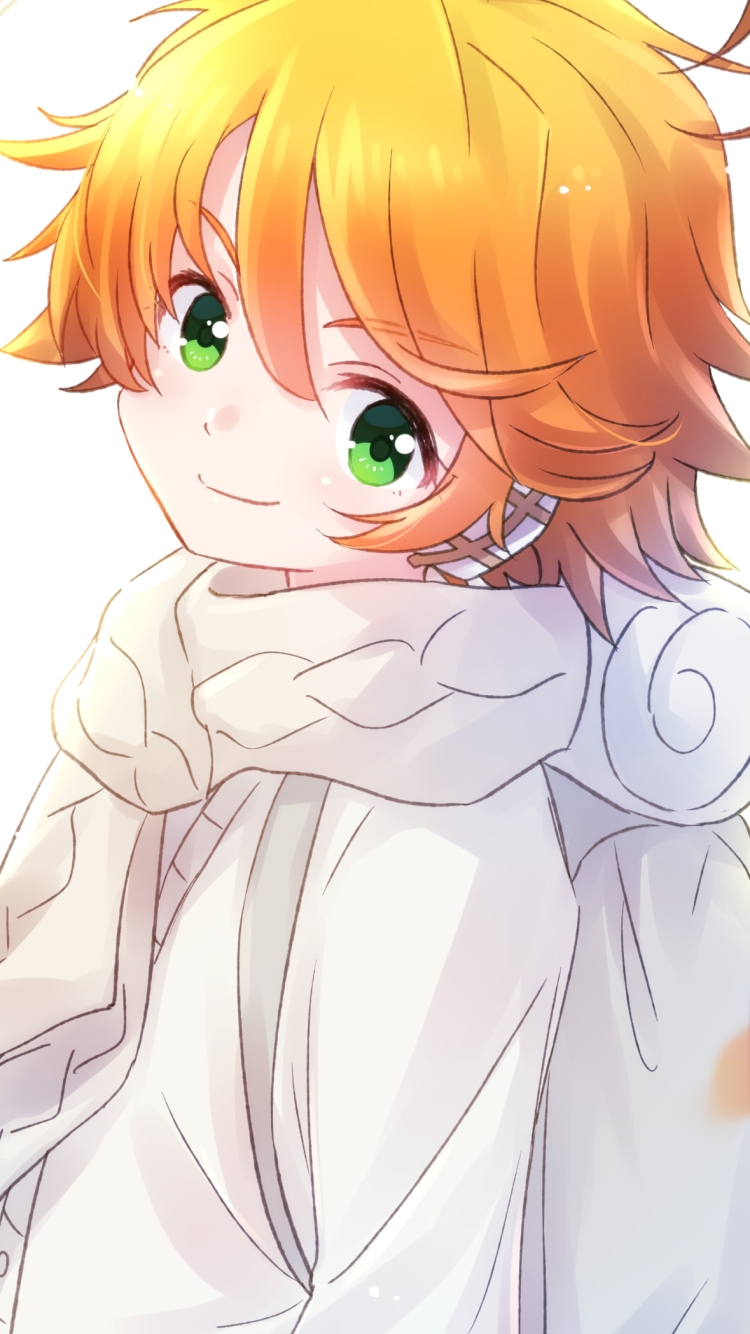 微笑むエマ / 約ネバ / 約束のネバーランドの750 x 1334 / スマホ壁紙