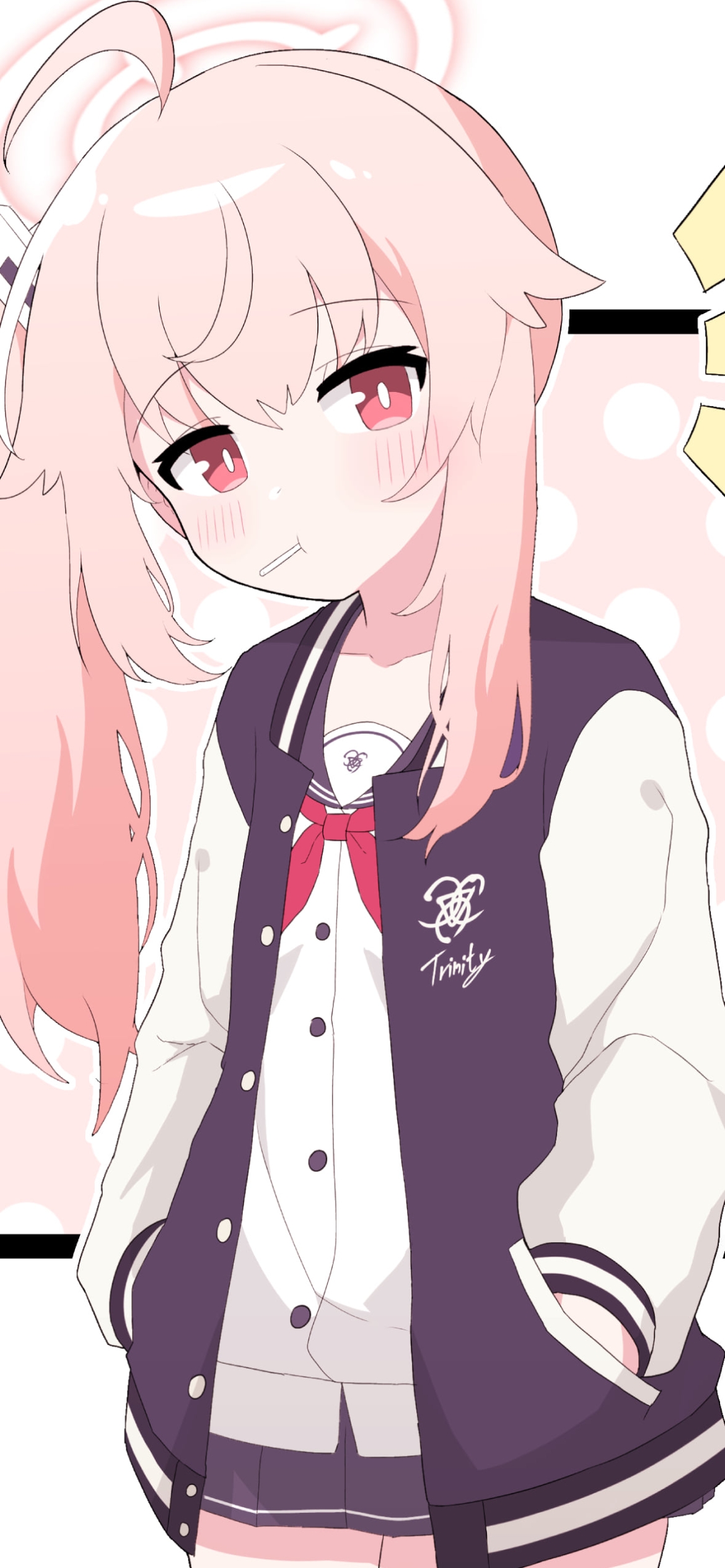 制服を着た柚鳥ナツ / ブルーアーカイブの1170 x 2532 / スマホ壁紙