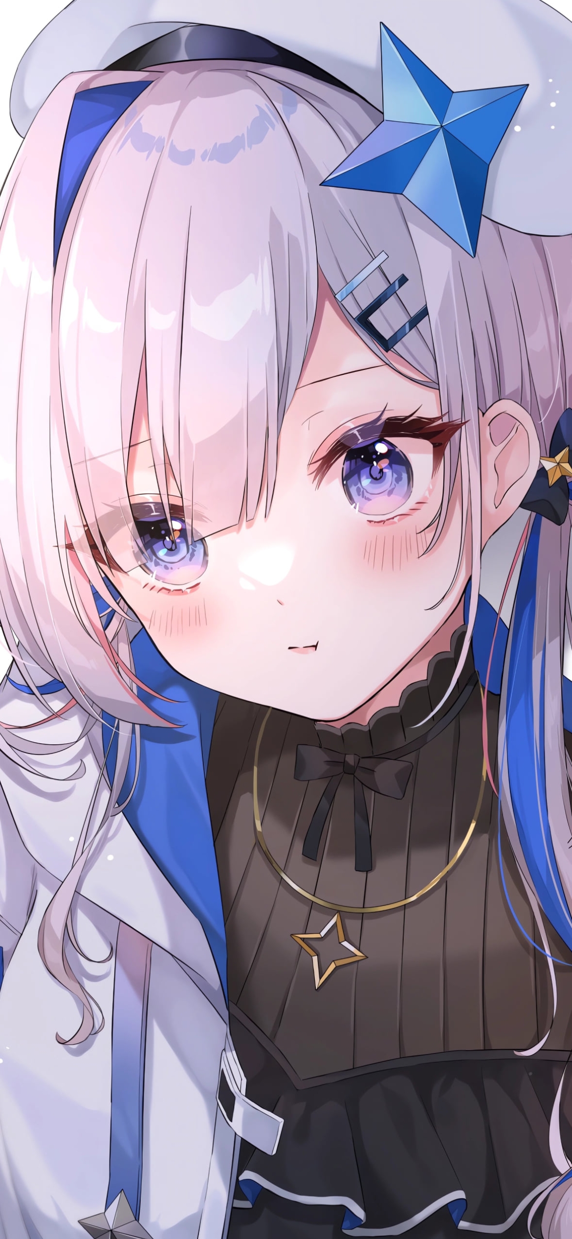 頬を赤らめる天音かなた / ホロライブ / バーチャルYouTuber / Vtuberの1170 x 2532 / スマホ壁紙