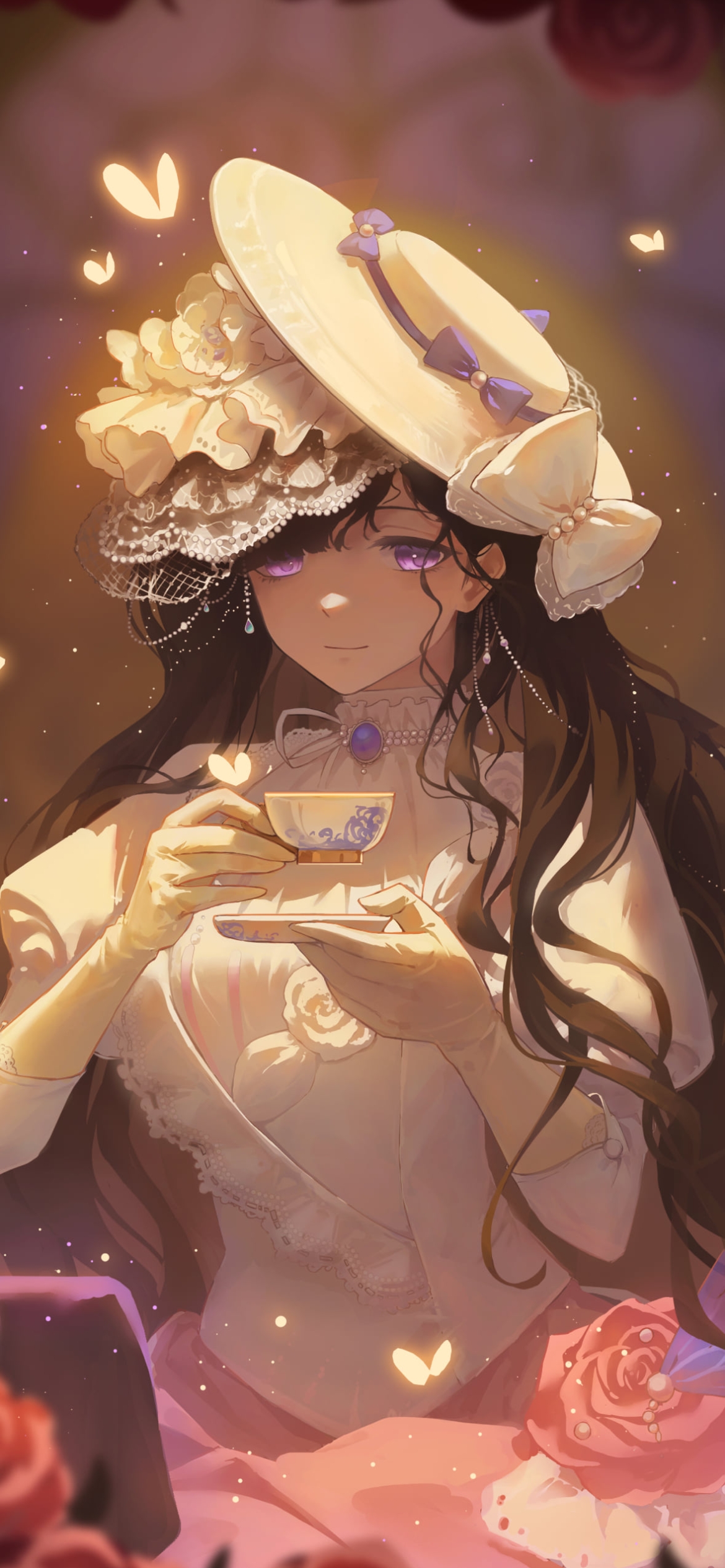 ティーカップを持つイゾルデ / リバース:1999の1170 x 2532 / スマホ壁紙