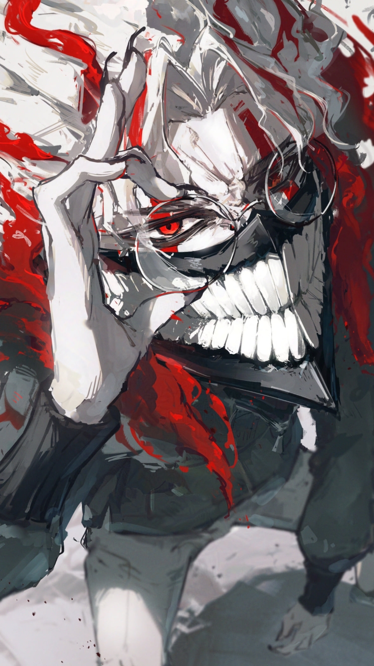眼鏡に手をかけたオカルン / ダンダダンの750 x 1334 / スマホ壁紙
