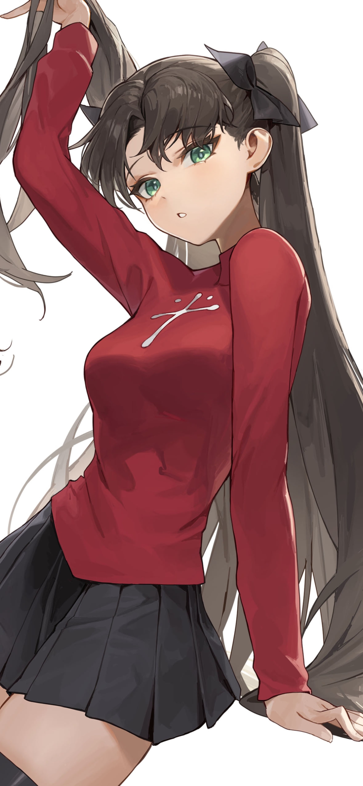 髪を触る遠坂凛 / Fateの1170 x 2532 / スマホ壁紙