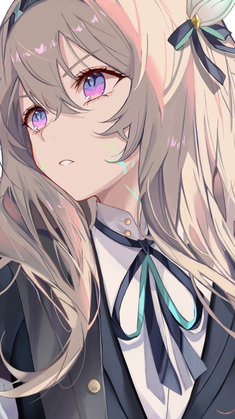 右前方を見つめるホタル / 崩壊:スターレイルの750 x 1334 / スマホ壁紙