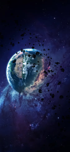 崩壊する惑星 / 綺麗 / 宇宙 iPhone用の壁紙
