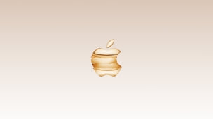 金色 アップルのロゴ 高級感 スタイリッシュのデスクトップPC用の壁紙