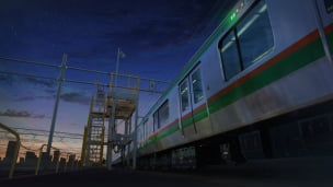 緑とオレンジのラインの電車 / 湘南新宿ライン / 銀河のデスクトップPC用の壁紙