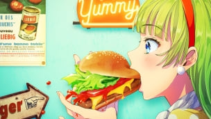 ハンバーガーにかぶりつく島原エレナ / アイドルマスターミリオンライブ!のデスクトップPC用の壁紙