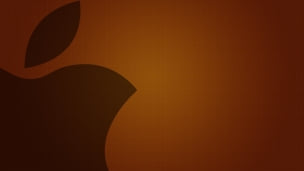 落ち着いた茶色のツートンカラー AppleロゴのデスクトップPC用の壁紙
