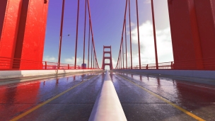 ゴールデン・ゲート・ブリッジ / 正面 / 金門橋 / アメリカ西海岸 / Golden Gate BridgeのデスクトップPC用の壁紙